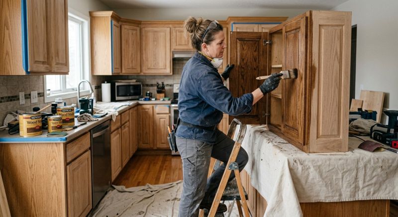 Cabinets Refinishing project example
